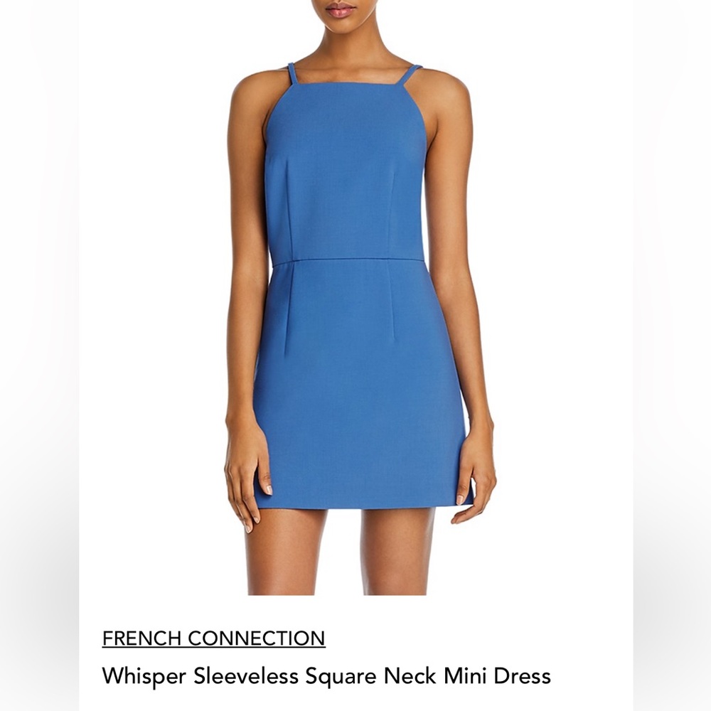 Whisper Sleeveless Square Neck Mini Dress by French Connection